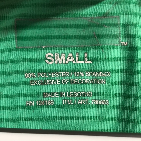 Small lime green striped athletic tank guc - Picture 3 of 11